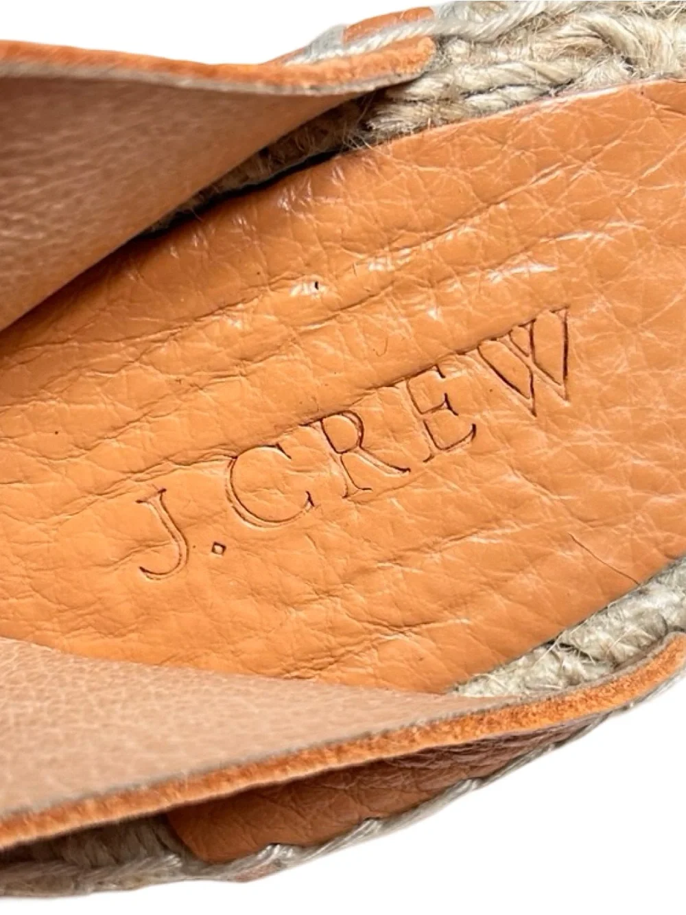 J.Crew Leather Strap Wedge Espadrille Sandals. Size 8